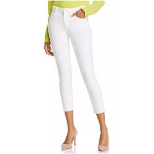 MOTHER The Looker Crop Skinny Jean in Fairest of Them All Wash / White Stretch